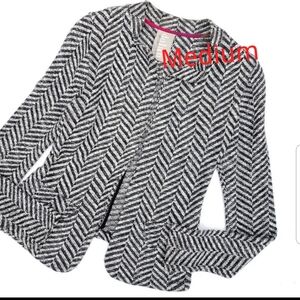 Dolan Herringbone "Chevron" Relaxed Fit Blazer Black and White Adorable …